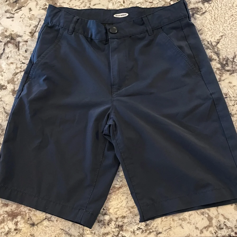OLD NAVY Boys Navy Blue Polyester Spandex Stretch Shorts 8